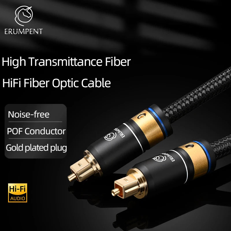 High Fidelity Digital Optical Audio Cable Toslink SPDIF for Dolby DTS 5.1 7.1 Surround Sound