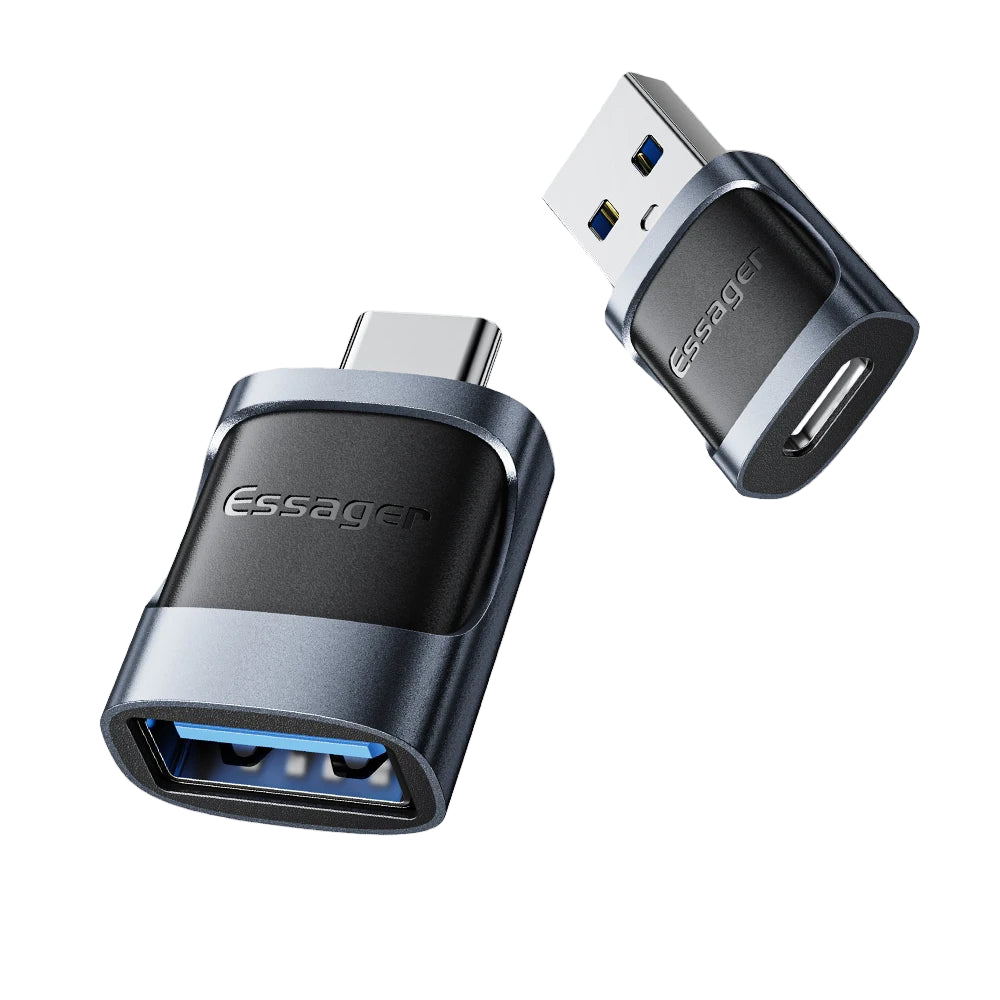 USB 3.0 to Type-C OTG Adapter USB-A Type-C Male Micro USB Converter for Laptops & Card Readers