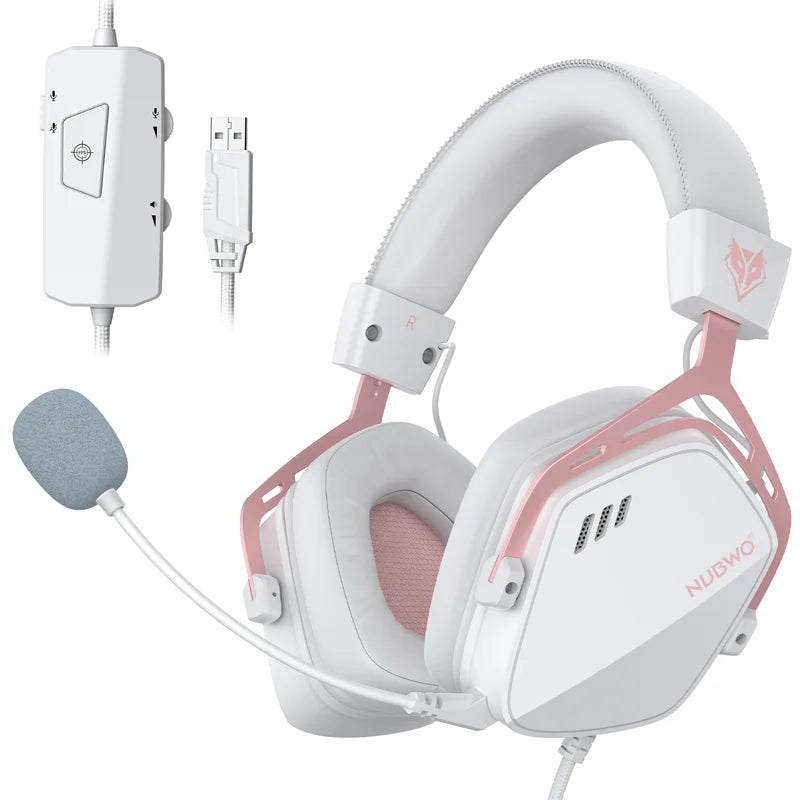 Gaming Headphones with 7.1 Surround Sound USB Wired Connection and Noise Cancelling Microphone