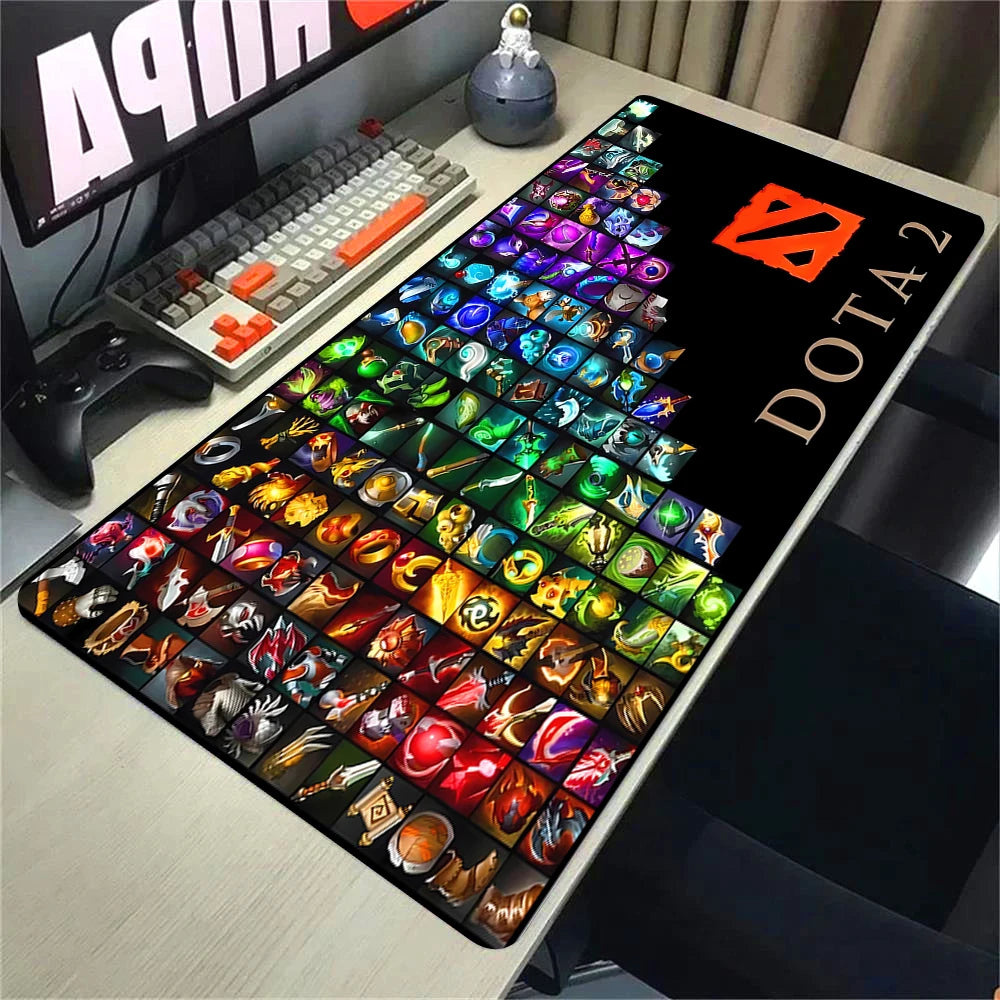 XXL Non-slip Rubber Gaming Mouse Pad with Stitched Edges for Desk and Keyboard 90x40cm