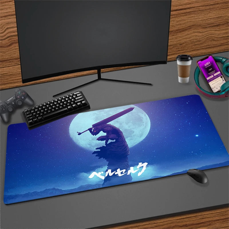 XXL Non-slip Rubber Mouse Mat for Gaming and Office | Extra Large Desk Pad with Stitched Edges