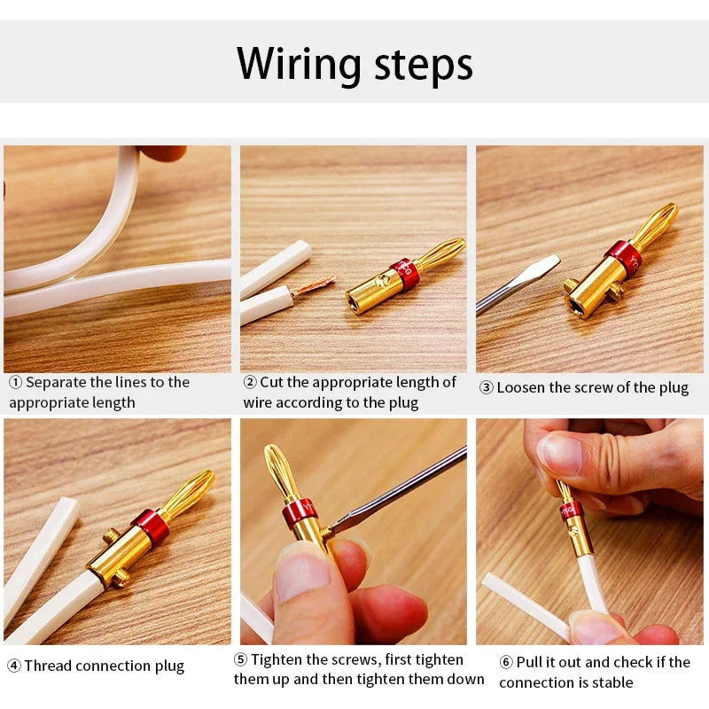 Premium Oxygen Free Copper Hi-Fi Speaker Cable for Amplifier and Home Audio Systems