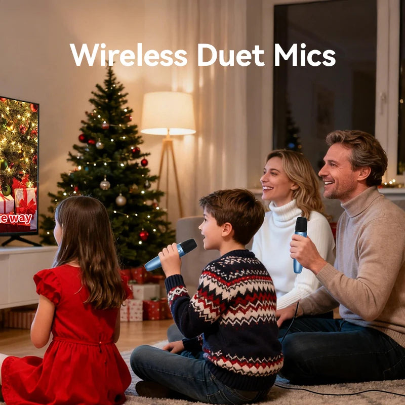 Wireless TV Microphone Set for Samsung 2025 and 2026 Smart TV Models with Bluetooth and USB Receiver