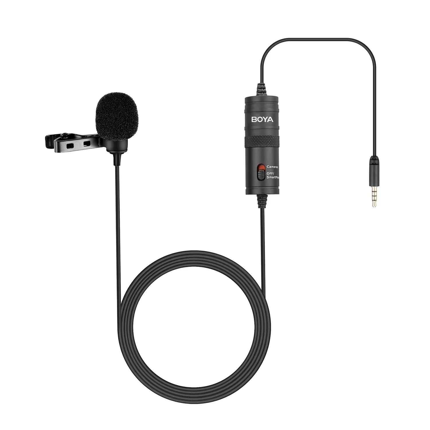 Universal Clip-On Lavalier Microphone 6m Cable 3.5mm TRRS Phone Camera PC Streaming Recording