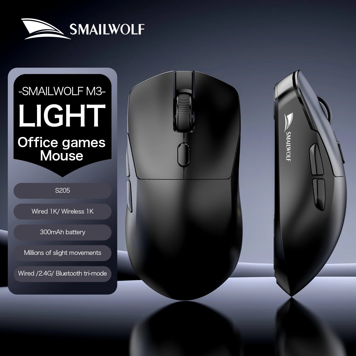Bluetooth Wireless Gaming Mouse with Three-Mode Connectivity for Laptop and Office Use