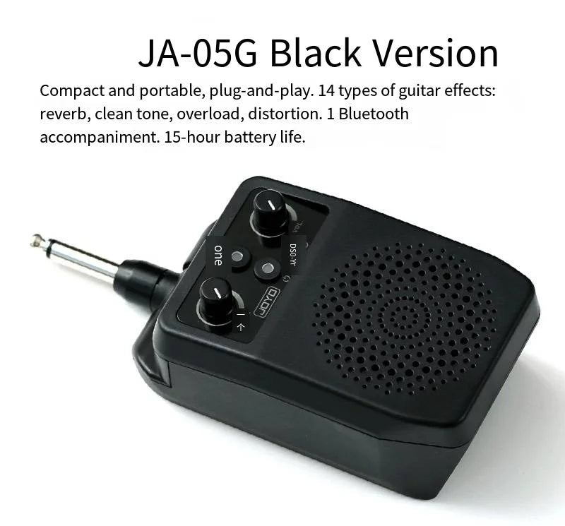 Mini Portable Electric Guitar Amplifier 5W Rechargeable with Bluetooth and Built-in Effects