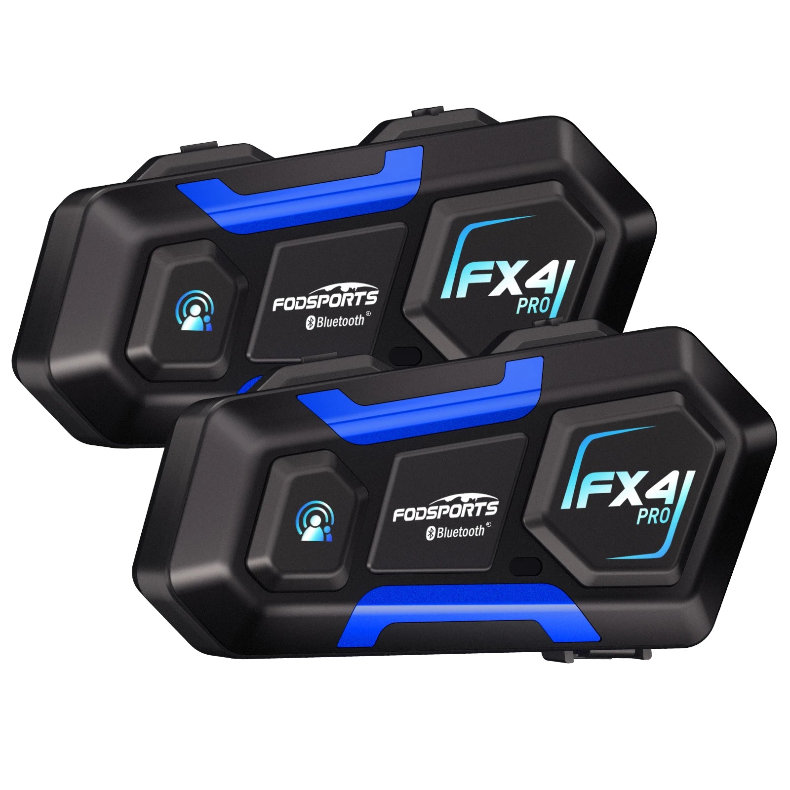 Motorcycle Bluetooth Helmet Intercom Headset with FM Radio for Four Riders Up to 1200m Range
