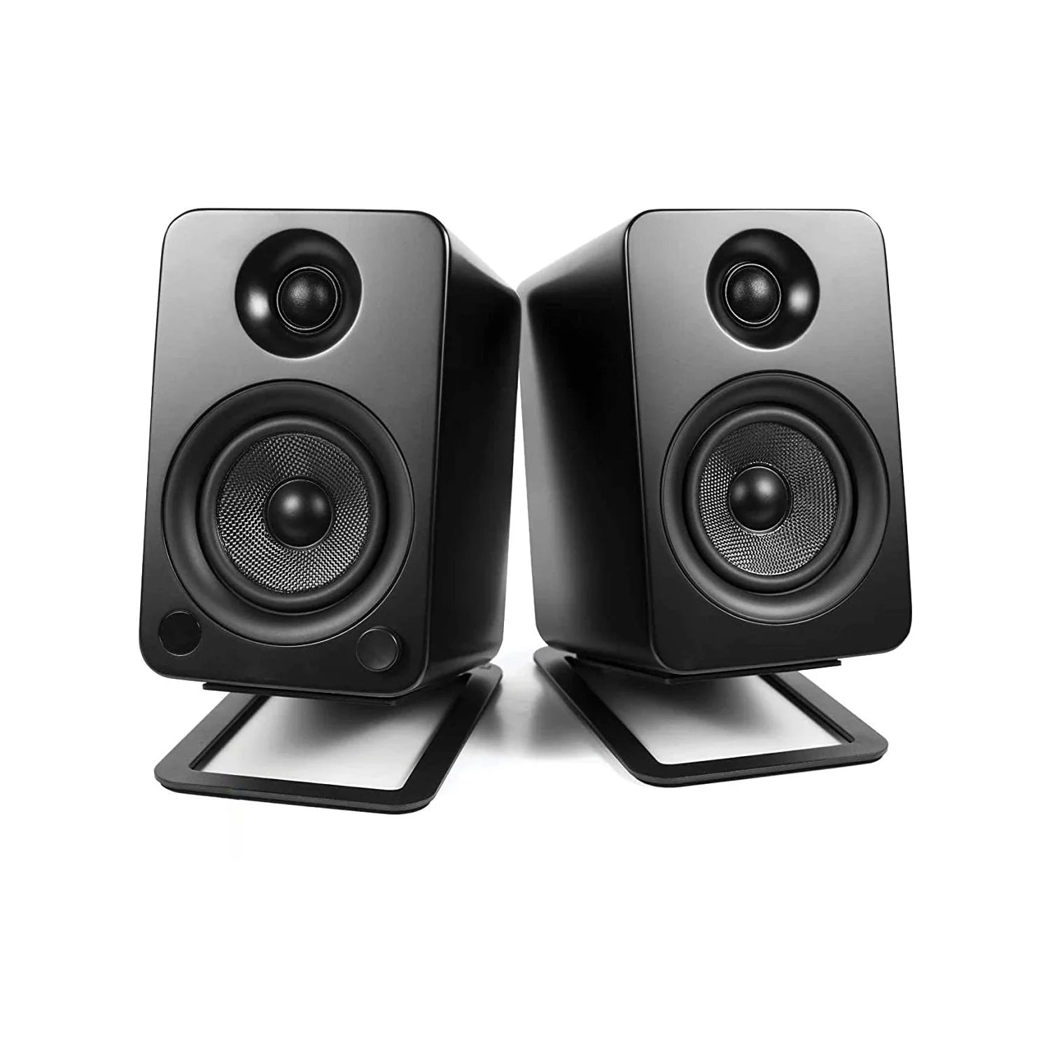 2pcs Metal Desktop Speaker Stands for Edifier MR4 MR3 MR3BT, 3”-4” Bookshelf Speakers White