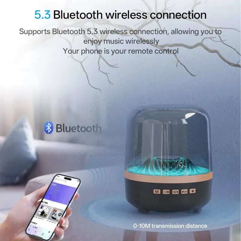 Wireless Bluetooth 5.3 Subwoofer Speaker with Breathing Light for Portable Home Audio
