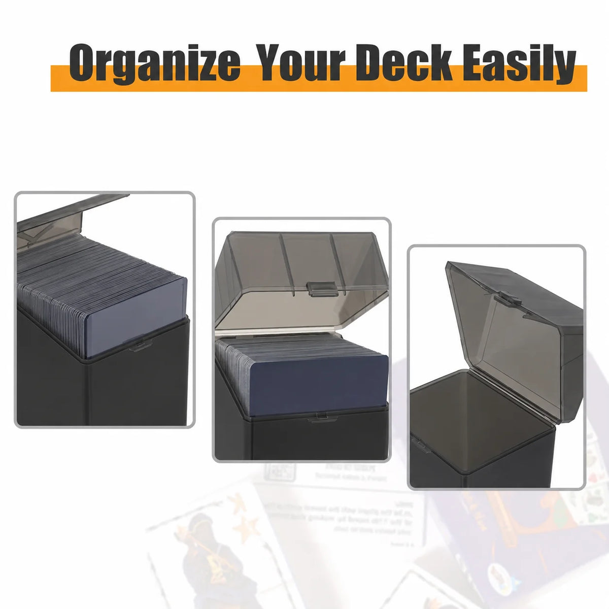 Large Capacity Trading Card Storage Organiser with 12 Deck Boxes for TCG, MTG and Sports Cards