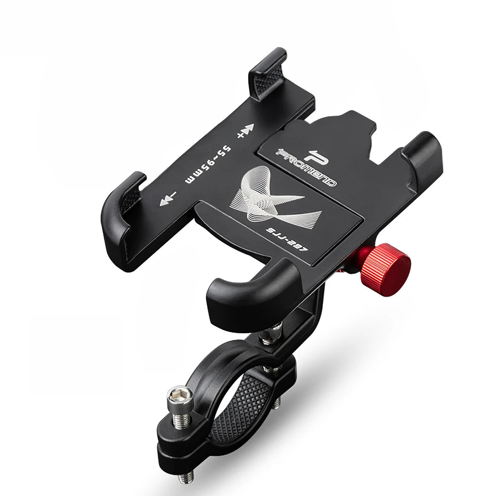 Adjustable Aluminium Bike and Motorcycle Phone Mount Non-Slip Holder for iPhone and Samsung Devices