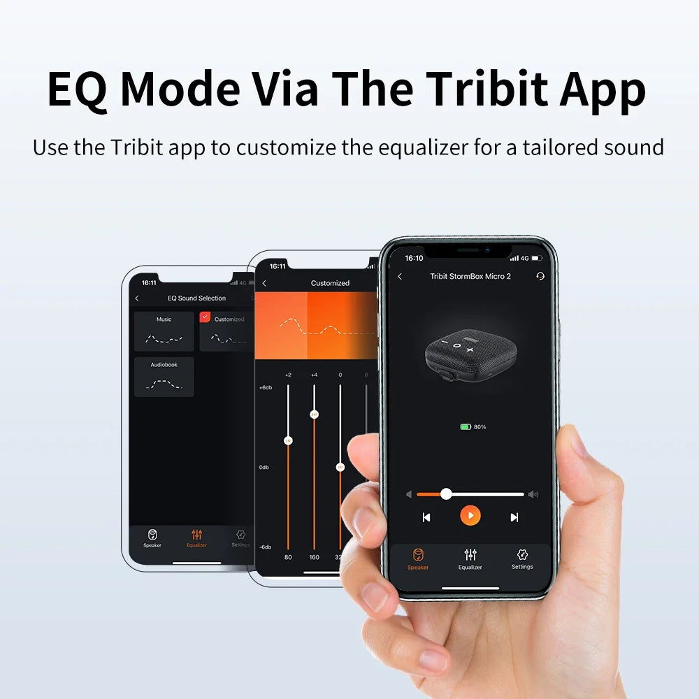 Ultra-Portable Bluetooth Speaker IP67 Waterproof with Deep Bass 10W Power and Built-in Strap