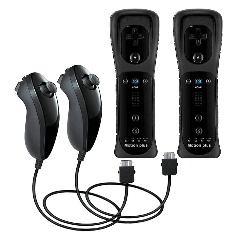 Wireless Motion Plus Remote Controller and Nunchuck Set for Wii Console Gaming Experience