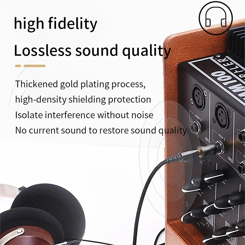 6.35mm Male to 3.5mm Female Audio Adapter Plug for Headphones Amplifiers and PCs
