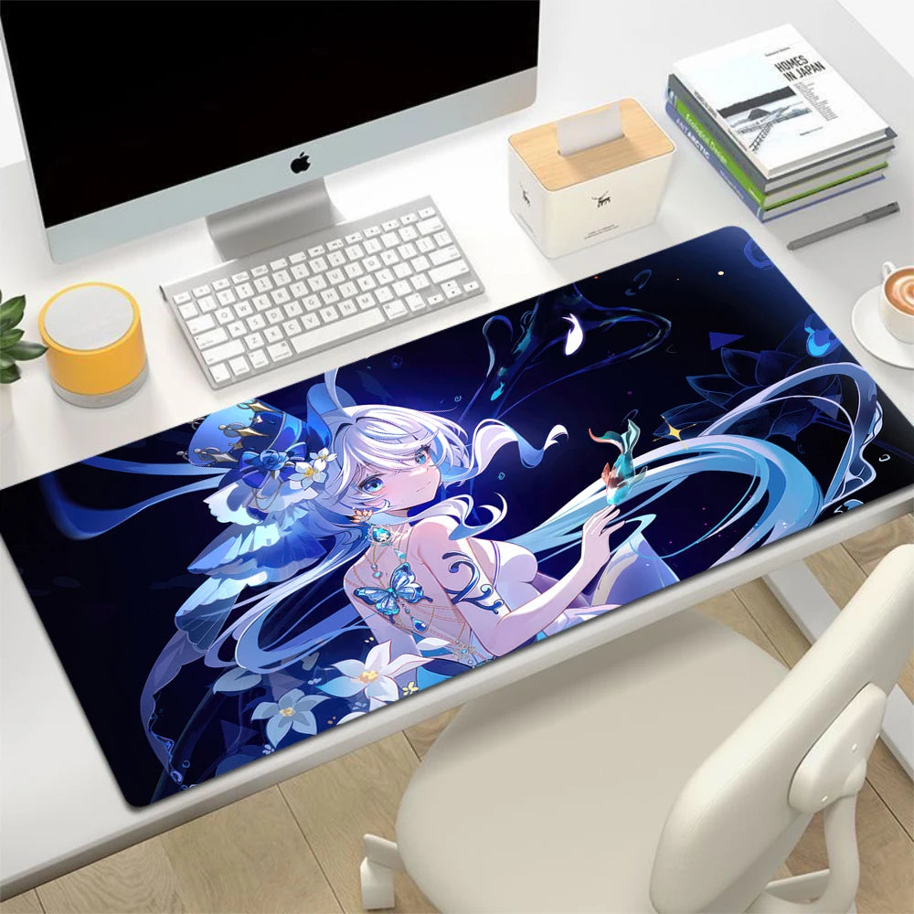 XL Anime Gaming Mouse Pad with Anti-slip Rubber Base, Stitched Edges, Custom Print Options
