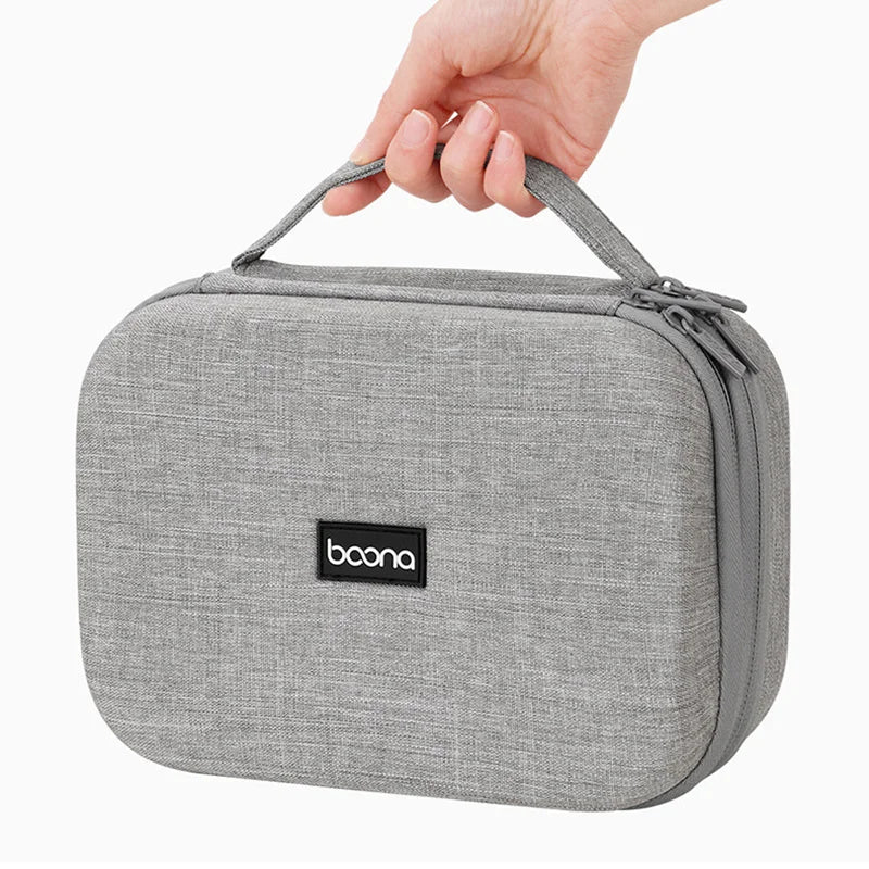 Double Layer Hard EVA Electronics Storage Case for Cables Chargers Earphones and Travel Accessories