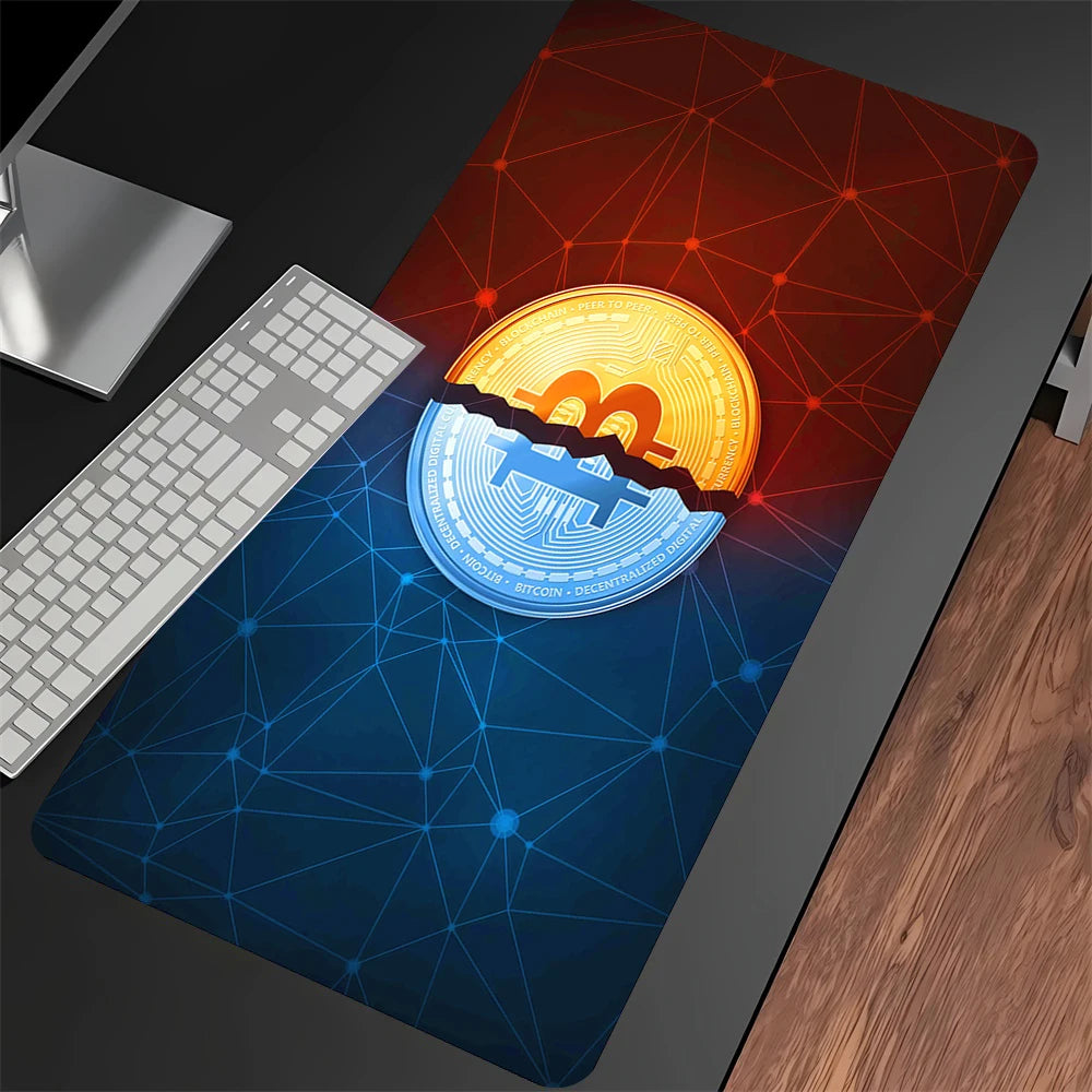 Large Gaming Mouse Pad with Stitched Edges Anti-slip Rubber Base for Computer Desk Setup