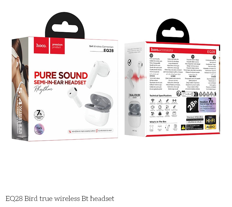 Semi-Open True Wireless Bluetooth Earphones Portable Sports Headset Stereo Earbuds with Mic