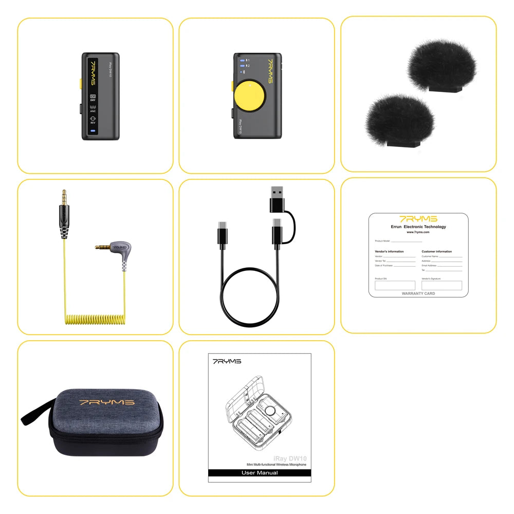 Mini Wireless Lavalier Microphone Set for Camera Smartphone Computer Vlog Live Streaming Interview