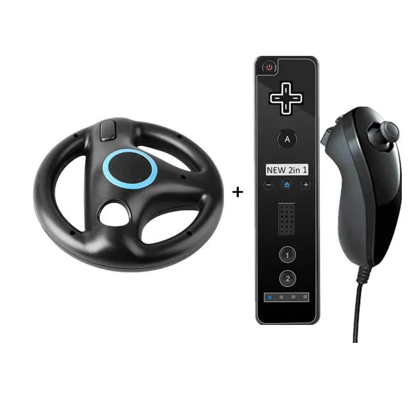 Game Racing Steering Wheel Accessories Compatible with Wii and Switch Console Controllers