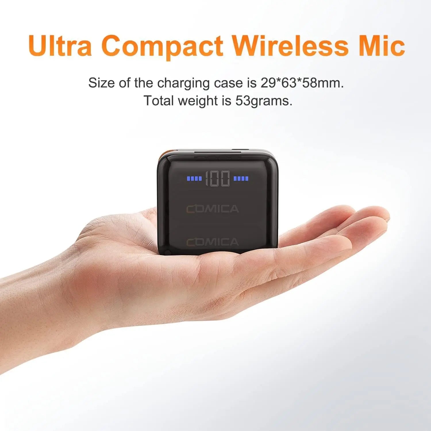 Dual Wireless Lavalier Microphone System with Noise Cancelling for iPhone Android Vlogging Podcast