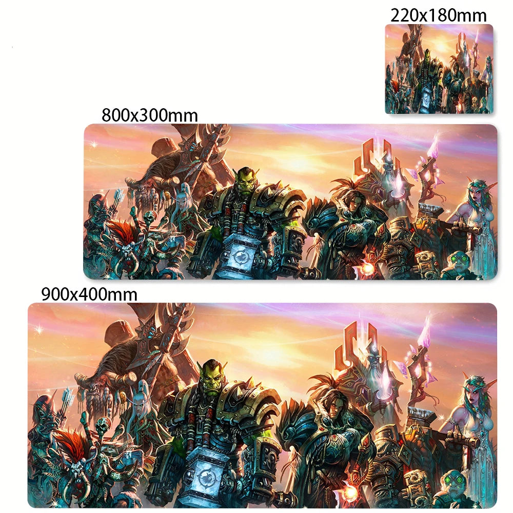 Extended Non-slip Gaming Mouse Mat with Wrist Support for Desk and Keyboard, Multiple Sizes Available