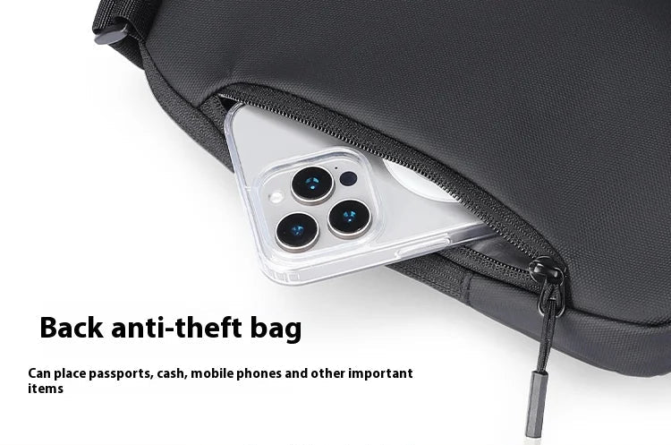 Lightweight Crossbody Chest Bag for Men Water Resistant Sling With USB Charging For Travel and Walking