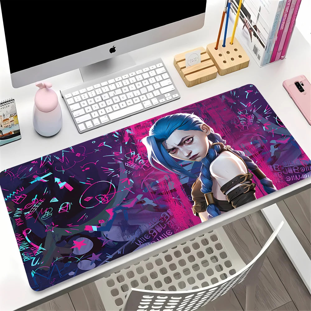 Large Gaming Mouse Pad Anime Desk Mat Non-slip Rubber Surface Keyboard Laptop Table Protector