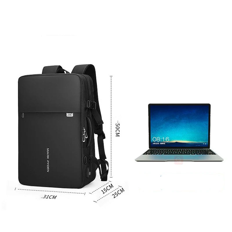 Large Capacity 17 Inch Laptop Backpack USB Charging Business Anti-Theft Multi-Compartment Bag