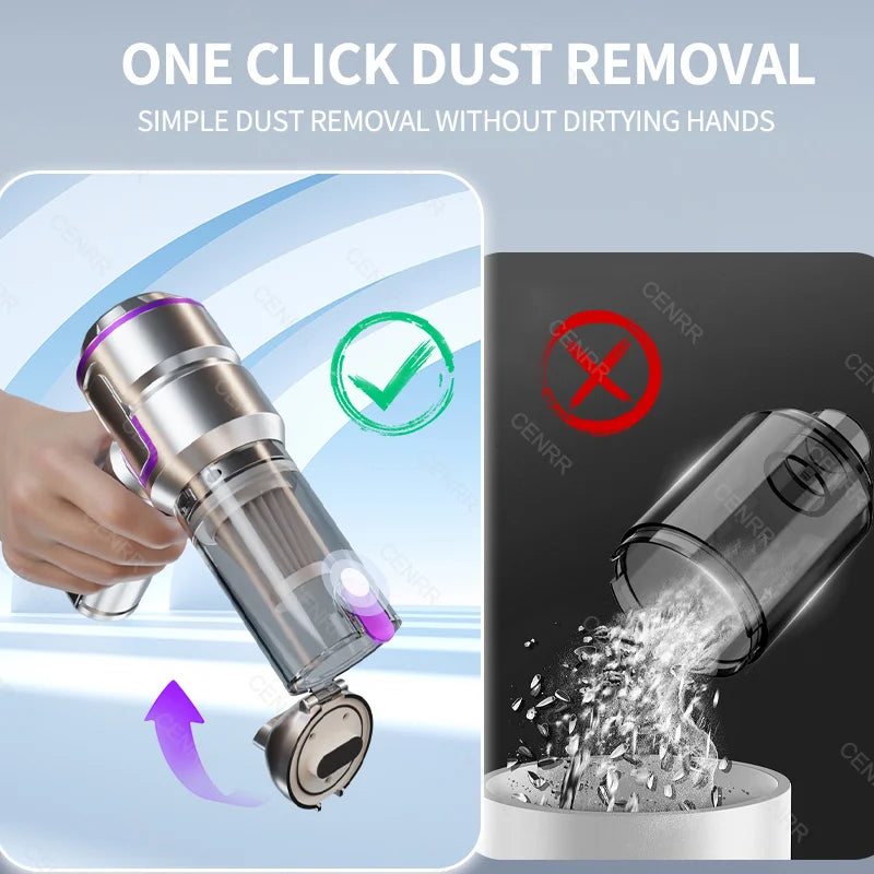 Mini Powerful Car Vacuum Cleaner Cordless Portable Handheld Wireless Cleaner for Home and Vehicle