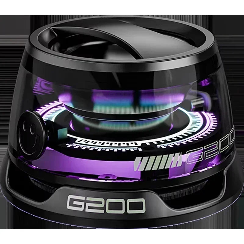 Portable Bluetooth Speaker with RGB Lighting and Magnetic Mount for Travel and Outdoor Use