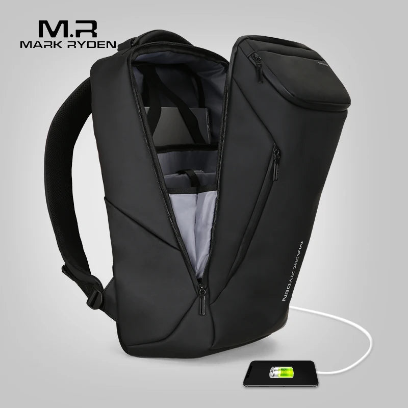 Anti Theft Stylish Water Resistant 15.6" Laptop Backpack with USB Charging and Organiser Pockets
