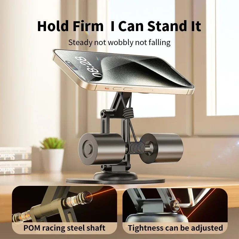 Flexible Magnetic Desktop Stand Phone Holder with Adjustable Arm and Strong Adsorption Base