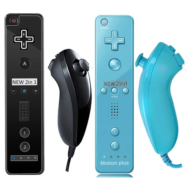 Wireless Motion Plus Remote Controller and Nunchuck Set for Wii Console Gaming Experience