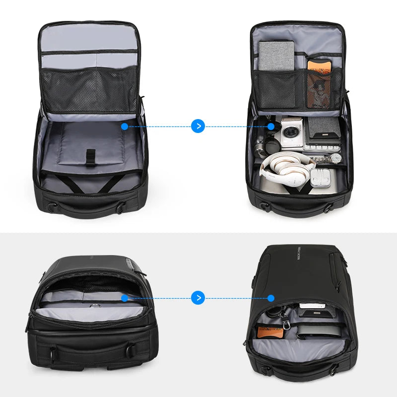Anti Theft Stylish Water Resistant 15.6" Laptop Backpack with USB Charging and Organiser Pockets