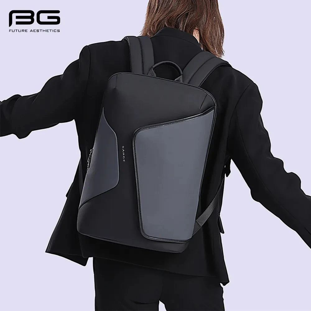 Business Laptop Backpack Water Resistant School Bag with 15.6 Inch Computer Compartment Black Grey