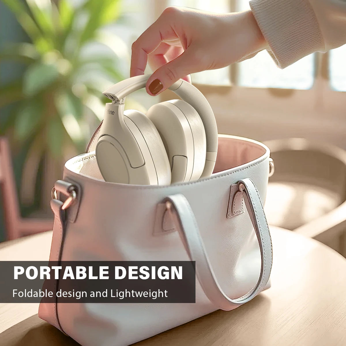 Bluetooth Over-Ear Wireless Headphones with Active Noise Cancelling, 65h Battery, Gaming and Music