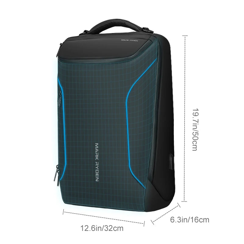 Anti Theft Stylish Water Resistant 15.6" Laptop Backpack with USB Charging and Organiser Pockets