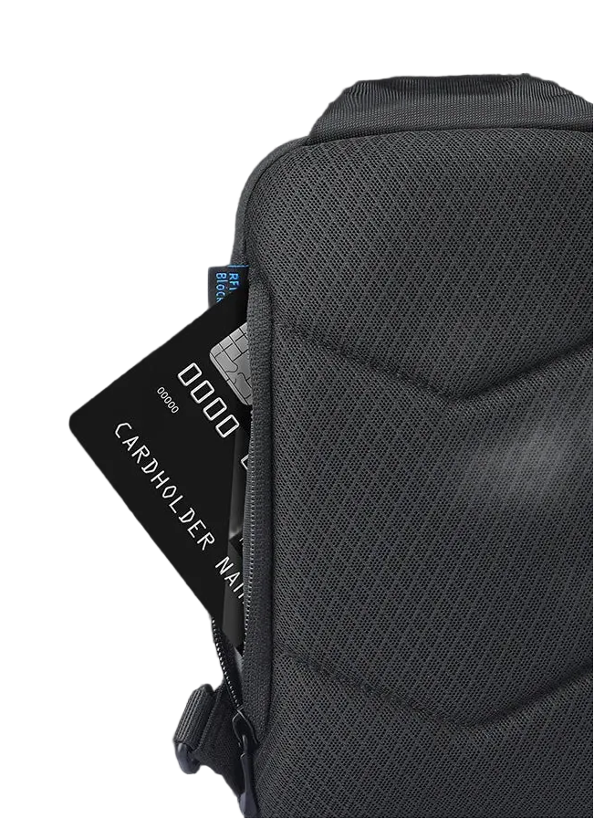 Men's Water Resistant Cycling Chest Bag with USB Charging, Anti-Theft and Multi-Compartment Storage