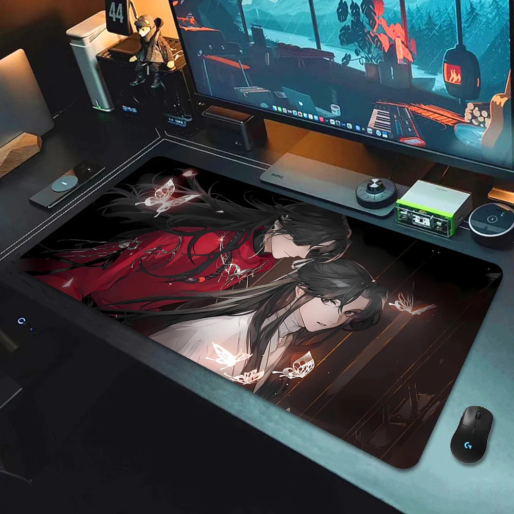 Large Gaming Mouse Pad Anime Desk Mat Non-slip Rubber Surface for Computer and Laptop Setups