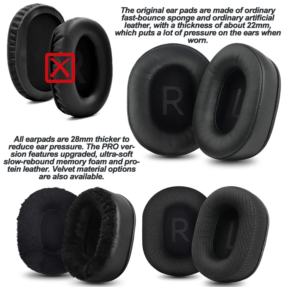 Premium Ear Pads and Headband Cushions for House of Marley Positive Vibration XL Over-Ear Headphones