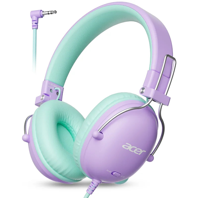 Children’s Safe Wired On-Ear Headphones with Volume Limiter Stereo Sound and Comfortable Fit