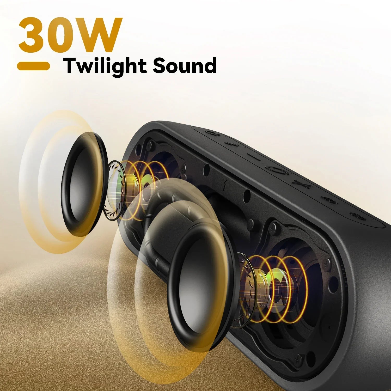 Portable Bluetooth Speaker 30W Waterproof Wireless Stereo with 24-Hour Playtime and Deep Bass