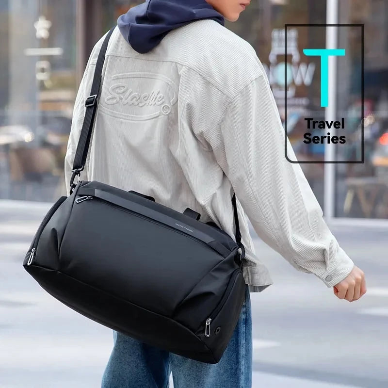 High Capacity Sports Duffel Bag Water Resistant Oxford Travel Shoulder Bag for Men and Women