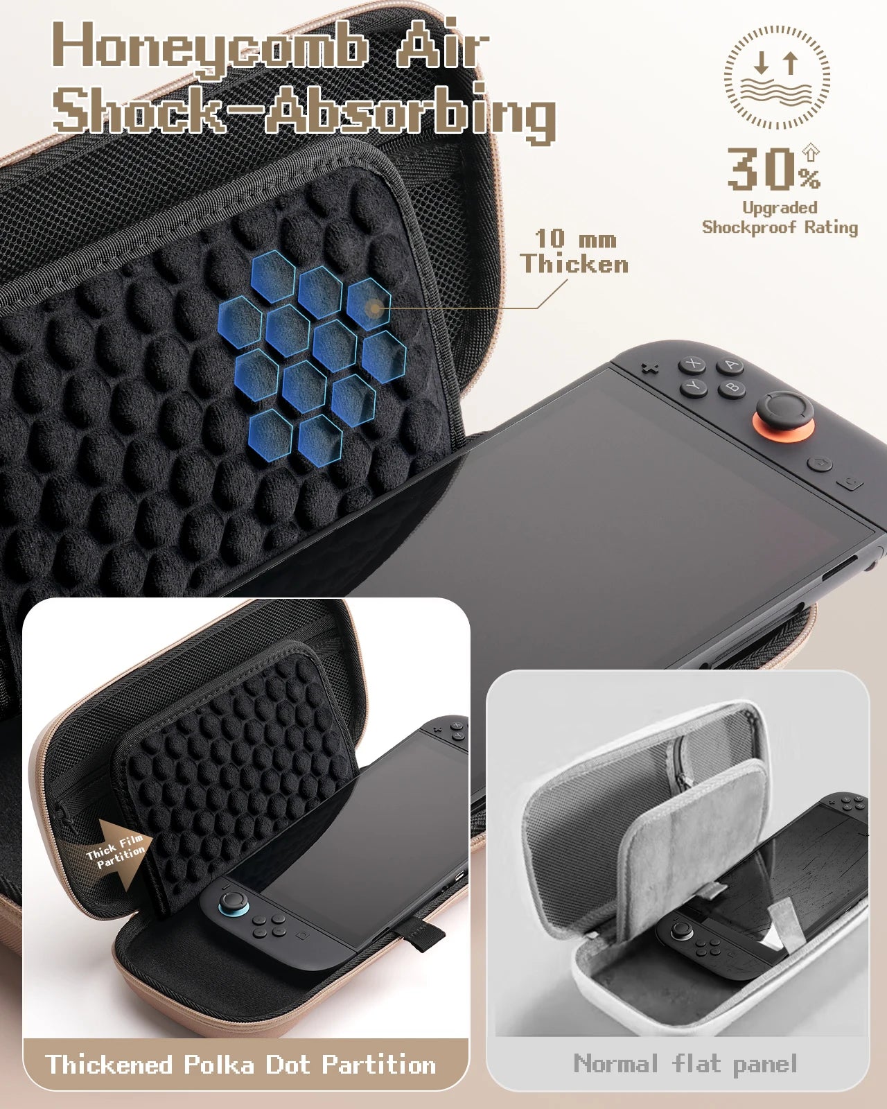 Waterproof Travel Carry Case for Nintendo Switch 2 & OLED Console with 10 Game Card Slots