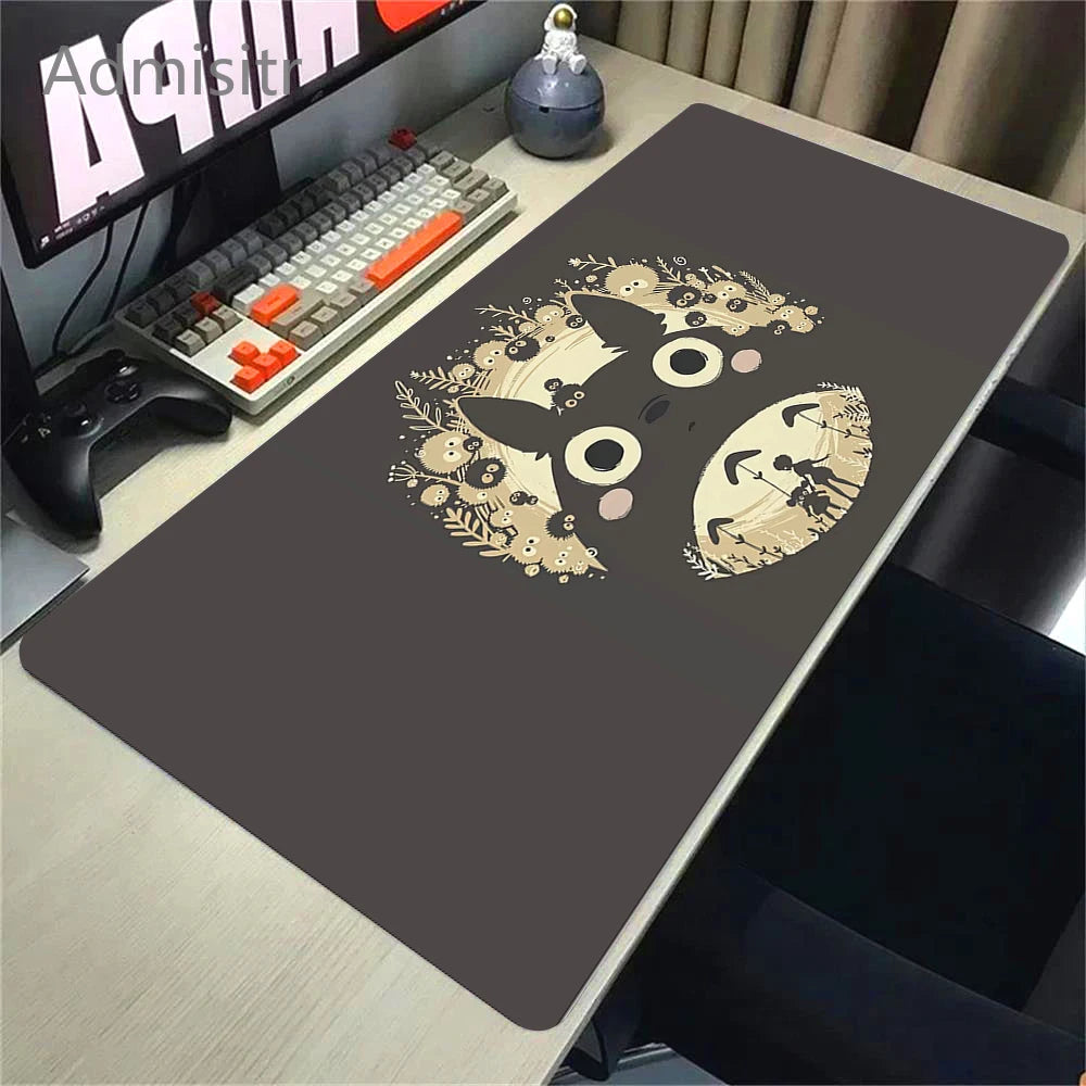 Large Cute Cat Gaming Mouse Pad Non-slip XL Desk Mat with HD Print and Stitched Edges