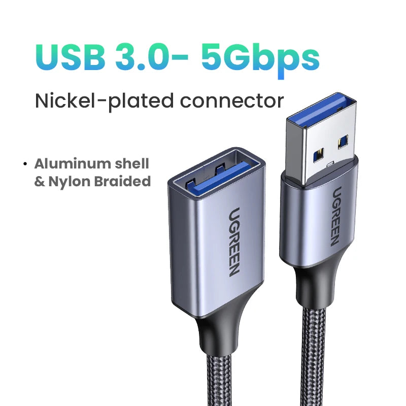 USB 3.0 Extension Cable Male to Female High-Speed USB Extender Cord for PC TV Devices