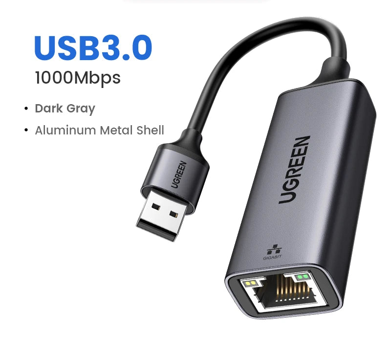 USB C to Ethernet Adapter Gigabit 1000Mbps RJ45 LAN Network Dongle for Laptop Tablet