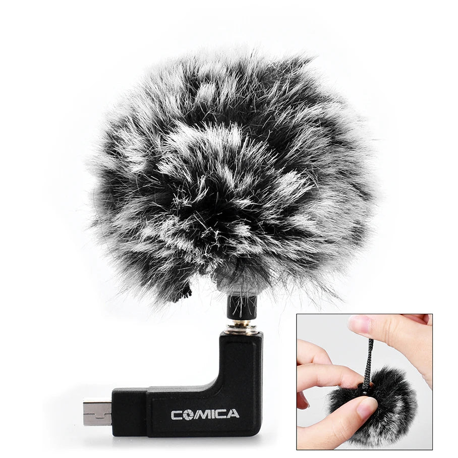 Mini Furry Windscreen Wind Muff Cover for Lavalier Microphones – Universal Fit in Multiple Colours