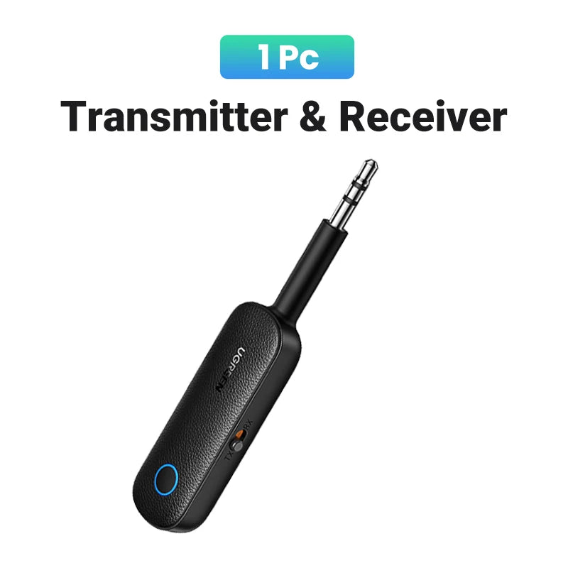 2-in-1 Bluetooth 5.0 Transmitter Receiver AUX Adapter for TV Car Stereo Earphones Wireless Audio